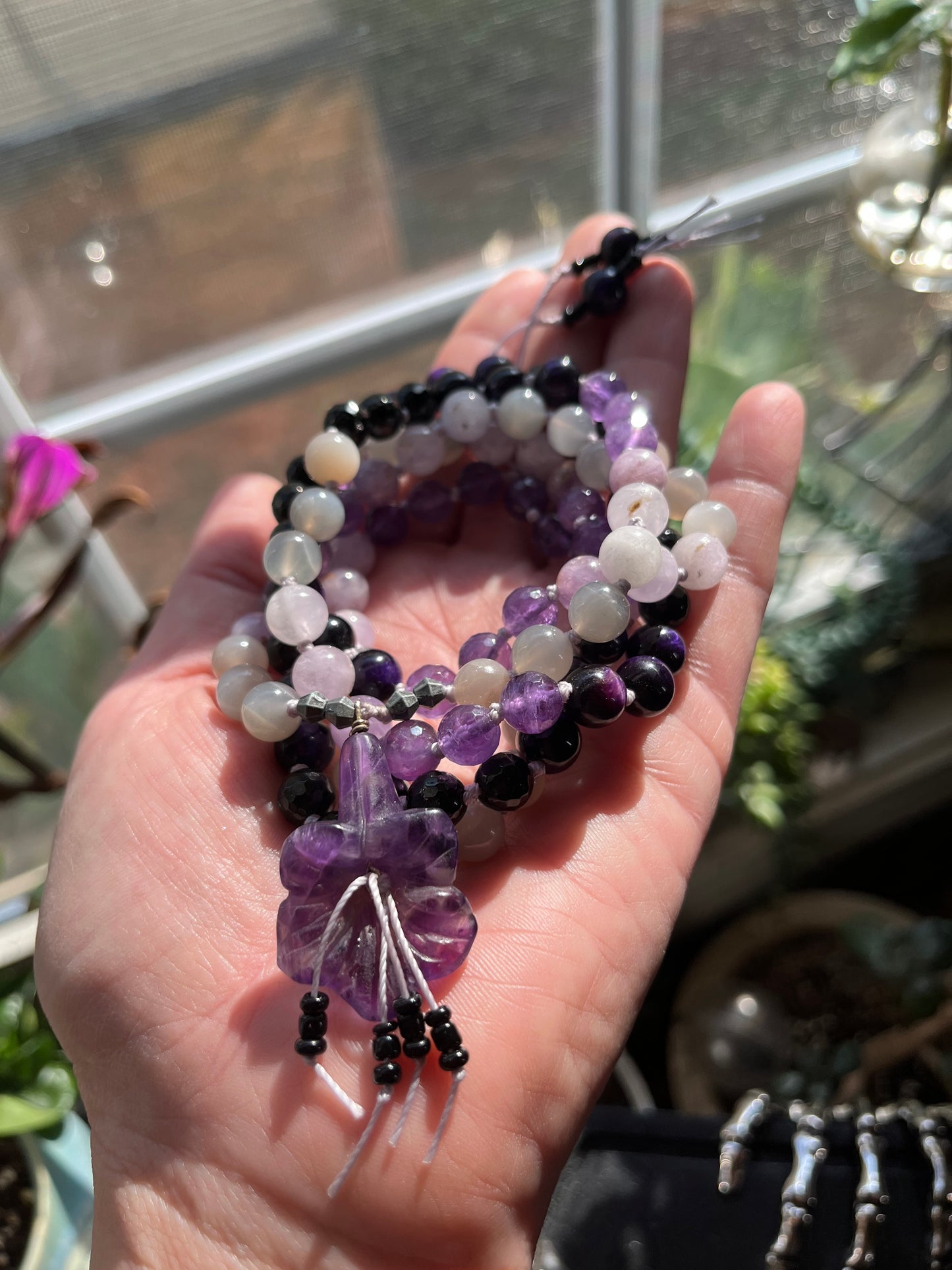 Witchy Purple Mala necklace