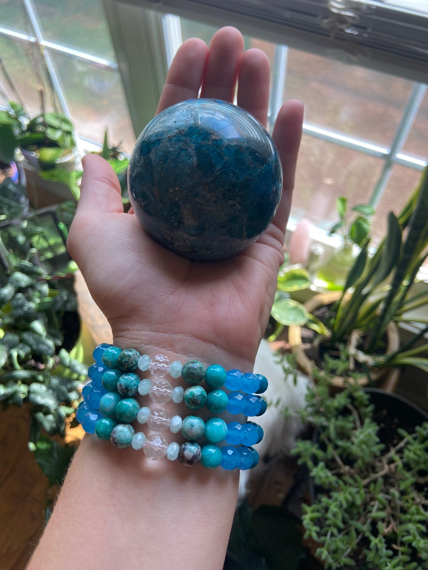 Mala bracelet, blue opal, Chrysoprase stone, Amazonite stone, Lapis Lazuli, Chrysocolla, mala beads, gemstone bracelet, mala